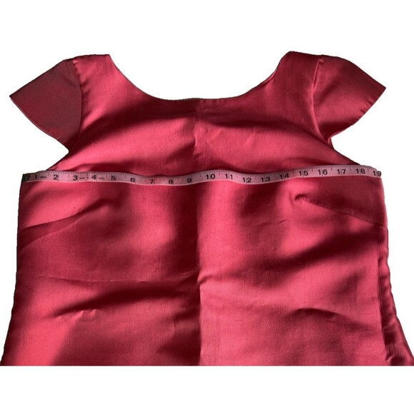 J Crew Silk Cotton Blend Sheath Dress Size 10 *Altered* Cap Sleeves Cocktail - Picture 4 of 15